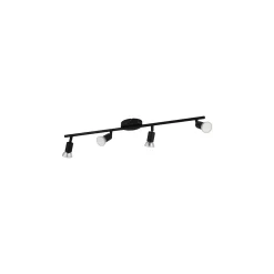Eglo Taklampa Buzz-LED Stål Svart 4x2.8W 4x250lm - 830 Varm Vit | IP20 - Inkl. 4x GU10