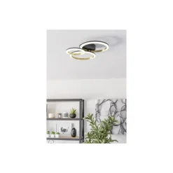 Eglo Taklampa Calliera Stål Svart Guld 20W 2500lm - 840 Kallvit | IP20 - Dimbar