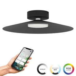 Eglo Taklampa Conomavilla-Z Stål Svart 15W 2000lm - 827-865 Justerbar Vit | 450mm - Dimbar