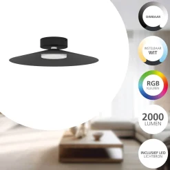 Eglo Taklampa Conomavilla-Z Stål Svart 15W 2000lm - 827-865 Justerbar Vit | 450mm - Dimbar