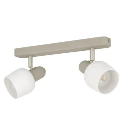Eglo Taklampa Corato Stål Beige | Passande För 2x E14