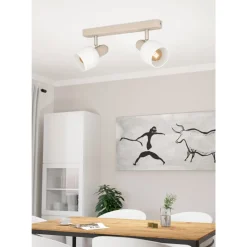 Eglo Taklampa Corato Stål Beige | Passande För 2x E14