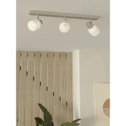 Eglo Taklampa Corato Stål Beige | Passande För 3x E14