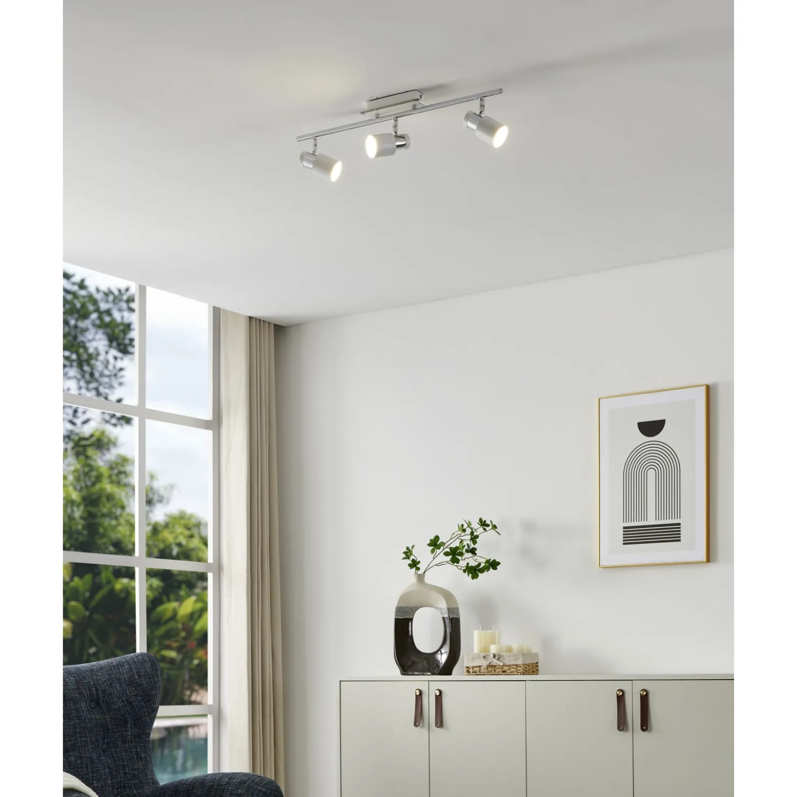 Eglo Taklampa Davida Stål Krom 4W 400lm - 830 Varm Vit