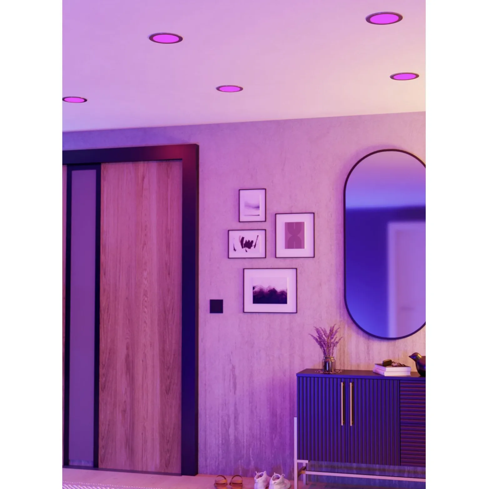 Eglo Taklampa Fueva 6 Plast Vit 9W 1150lm - 827-865 Justerbar Vit | 168mm - IP44 - Dimbar