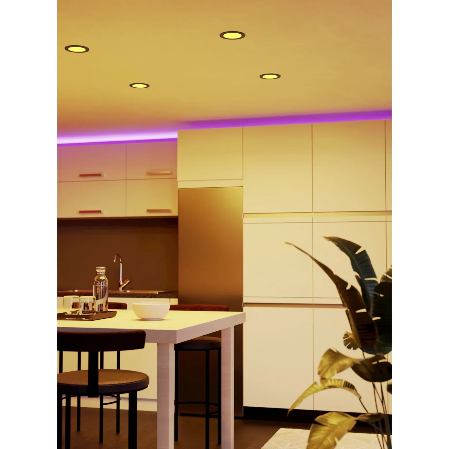 Eglo Taklampa Fueva 6-z Plast Svart 5W 620lm - 827-865 Justerbar Vit | 120mm - IP44 - Dimbar