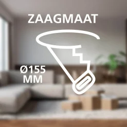 Eglo Taklampa Fueva 6-z Plast Vit 9W 1150lm - 827-865 Justerbar Vit | 168mm - IP44 - Dimbar