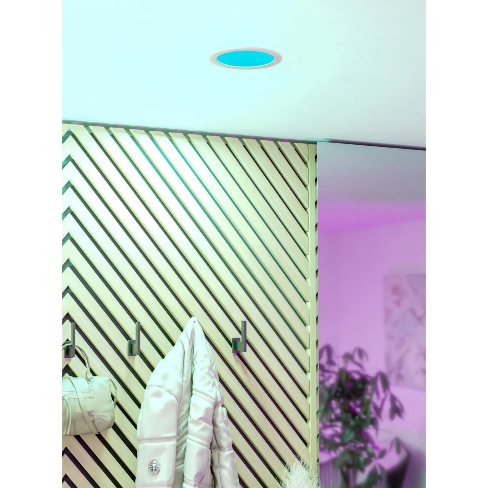 Eglo Taklampa Fueva 6-z Plast Vit 9W 1150lm - 827-865 Justerbar Vit | 168mm - IP44 - Dimbar