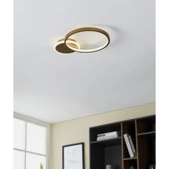 Eglo Taklampa Gafares Aluminium Stål Guld Vit 20W 2100lm - 827-865 Justerbar Vit | Dimbar