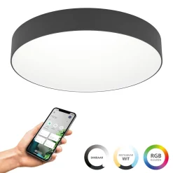 Eglo Taklampa Gallizzi-Z Plast Svart 26W 3500lm - 827-865 Justerbar Vit | 490mm - Dimbar