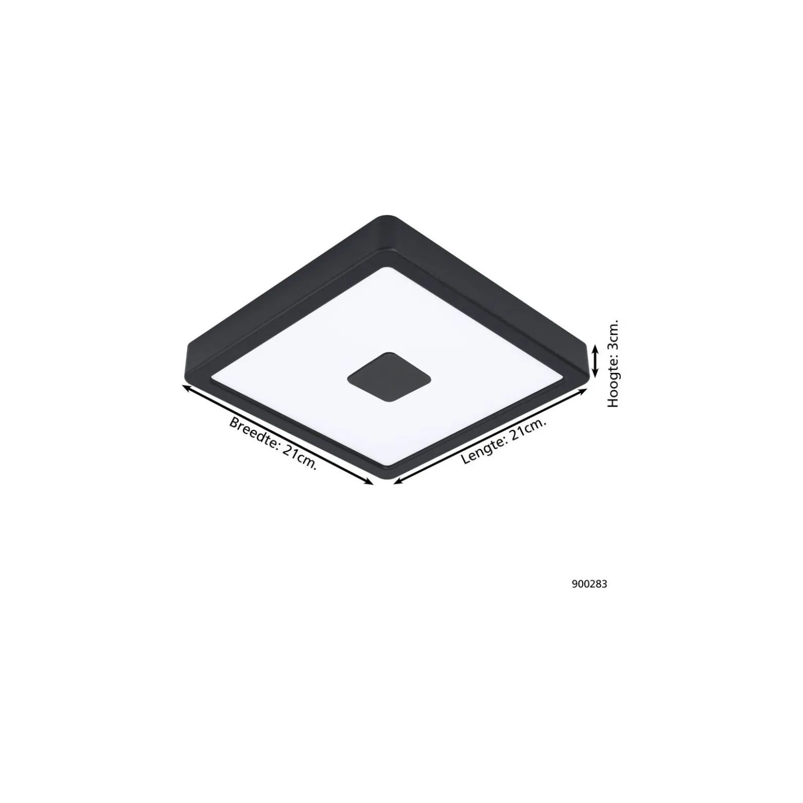 Eglo Taklampa Iphias 2 Stål Svart 17W 2000lm - 830 Varm Vit | IP44