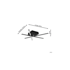Eglo Taklampa Lasana 3 Stål Aluminium Svart 35W 1500lm - 830 Varm Vit