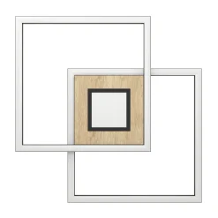 Eglo Taklampa Marinello Aluminium Stål Svart Trä 17W 5160lm - 827-865 Justerbar Vit | Dimbar