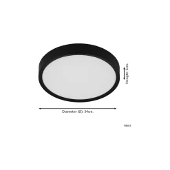 Eglo Taklampa Musurita Stål Svart 14.6W 1600lm - 830 Varm Vit | IP20
