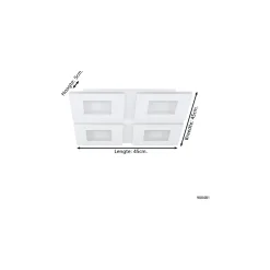 Eglo Taklampa Padrogia-Z Stål Vit 9.7W 1170lm - 827-865 Justerbar Vit + RGB | IP20 - Zigbee Dimbar