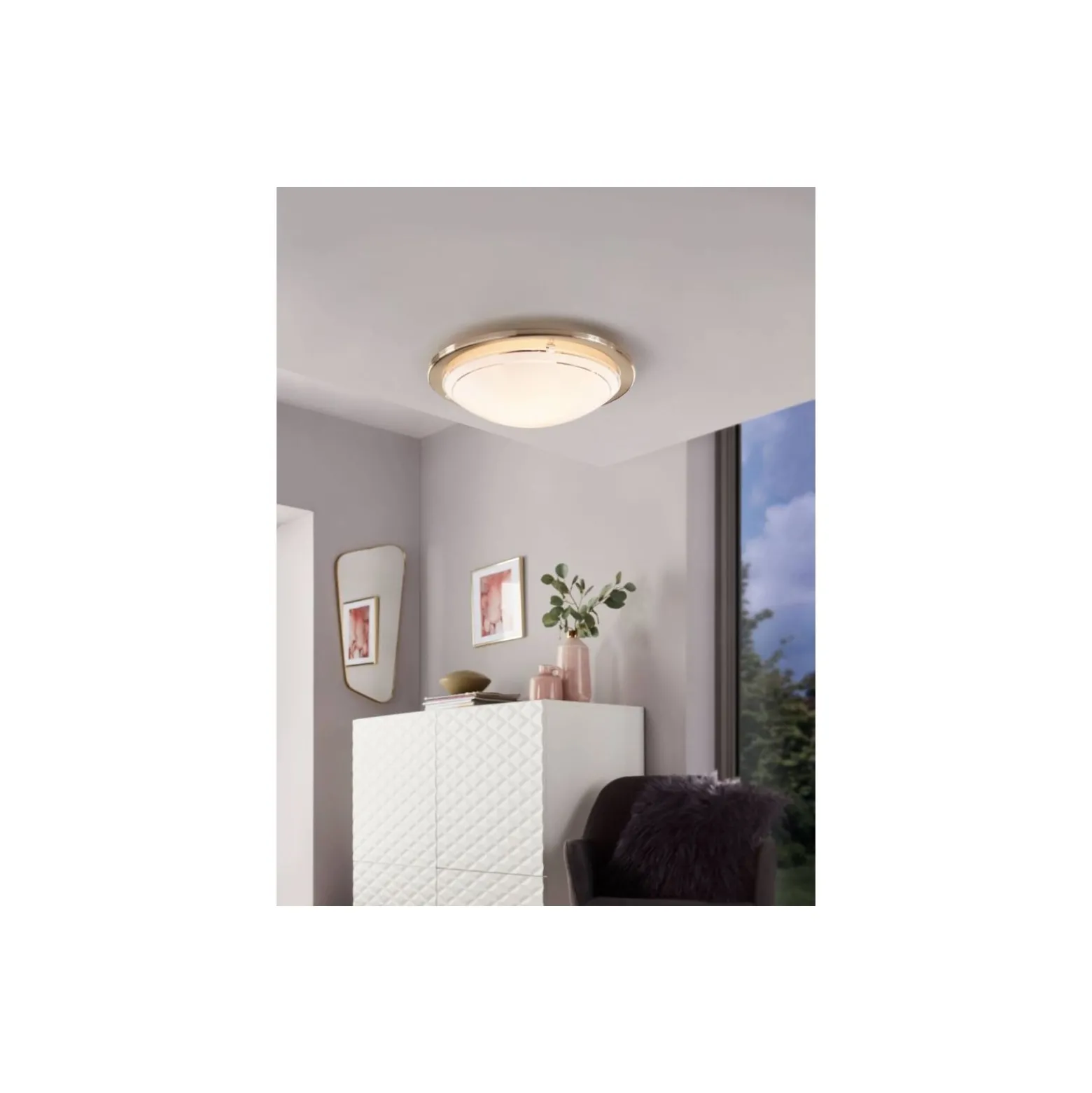 Eglo Taklampa Planet 1 Stål Satin Nickel | Passande för E27