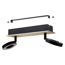 Eglo Taklampa Rielves Trä Svart 4W 500lm - 830 Varm Vit