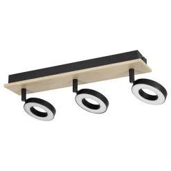 Eglo Taklampa Rielves Trä Svart 4W 500lm - 830 Varm Vit