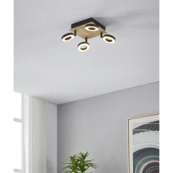 Eglo Taklampa Rielves Trä Svart 4W 500lm - 830 Varm Vit