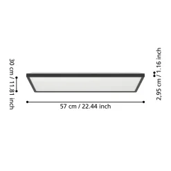 Eglo Taklampa Rovito Plast Svart 172W 2580lm - 827-865 Justerbar Vit | IP44