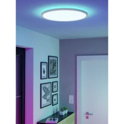 Eglo Taklampa Rovito-Z Plast Vit 16W 2900lm - 827-865 Justerbar Vit | 500mm - IP44 - Dimbar