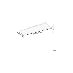 Eglo Taklampa Salobrena-Z Aluminium Vit 33.5W 4150lm - 827-865 Justerbar Vit | IP20 - Dimbar