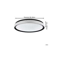 Eglo Taklampa Seluci Stål Svart 10W 1150lm - 830-865 Justerbar Vit | IP20 - Dimbar