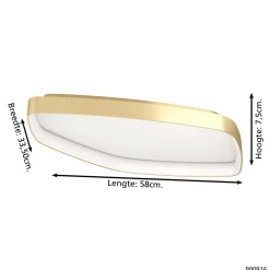 Eglo Taklampa Vallerosa Aluminium Stål Guld 252W 3000lm - 830 Varm Vit | Dimbar