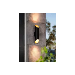 Eglo Vägglampa Agolada Utomhus Galvaniserat Stål Svart Koppar Up & Down 7.4W 660lm - 830 Varm Vit