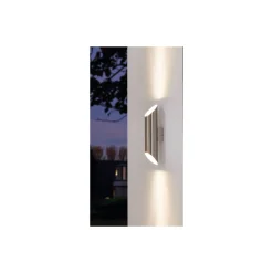 Eglo Vägglampa Agolada Utomhus Rostfritt Stål Grå Up & Down 7.4W 660lm - 830 Varm Vit