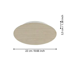 Eglo Vägglampa Alamilo Stål Vit 92W 1040lm - 830 Varm Vit
