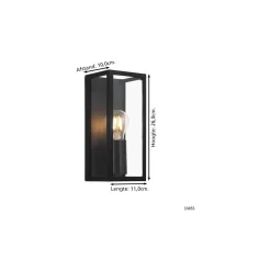 Eglo Vägglampa Alamonte 2 Stål Svart | IP44 - Passande för 1x E27