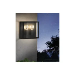 Eglo Vägglampa Alamonte 1 Stål Svart | IP44 - Passande för 2x E27