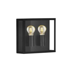 Eglo Vägglampa Alamonte 1 Stål Svart | IP44 - Passande för 2x E27