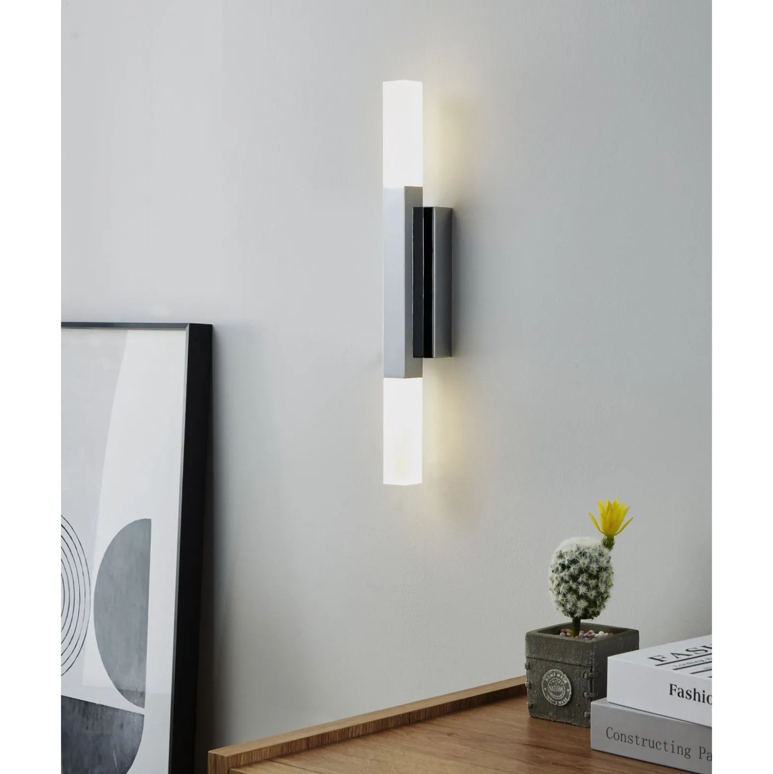 Eglo Vägglampa Alcudia Aluminium Stål Krom 55W 1200lm - 830 Varm Vit | IP44