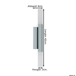 Eglo Vägglampa Alcudia Aluminium Stål Krom 55W 1200lm - 830 Varm Vit | IP44