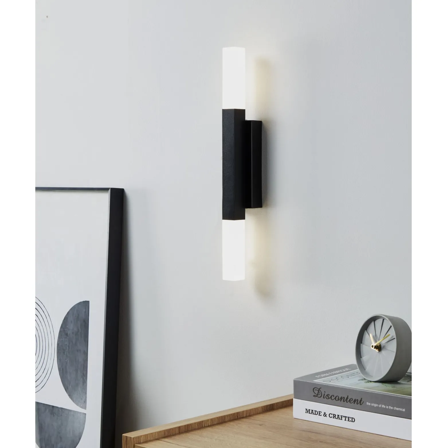 Eglo Vägglampa Alcudia Aluminium Stål Svart 55W 1200lm - 830 Varm Vit | IP44