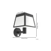 Eglo Vägglampa Altilia Solar Svart 7W 800lm - 830 Varm Vit | IP65 - Rörelsesensor