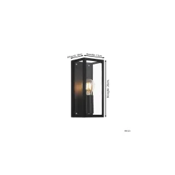 Eglo Vägglampa Amezola Stål Svart | IP44 - Passande För 1x E27