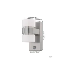 Eglo Vägglampa Atollari Aluminium Rostfritt Stål Up & Down 4W 360lm - 830 Varm Vit | IP44