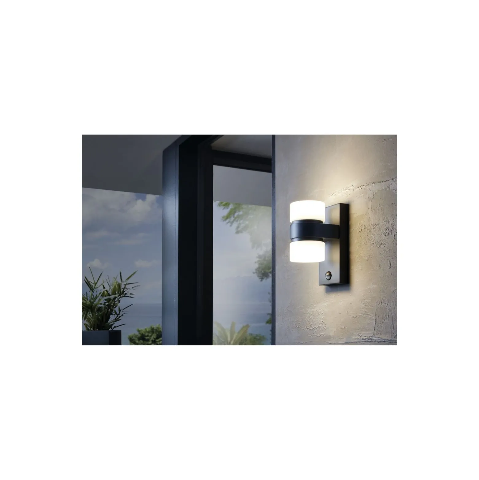 Eglo Vägglampa Atollari Aluminium Antracit Up & Down 4W 360lm - 830 Varm Vit | IP44