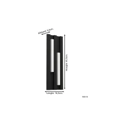 Eglo Vägglampa Azzinano Stål Silver 5W 700lm - 830 Varm Vit | IP44 - Rörelse- och Ljussensor