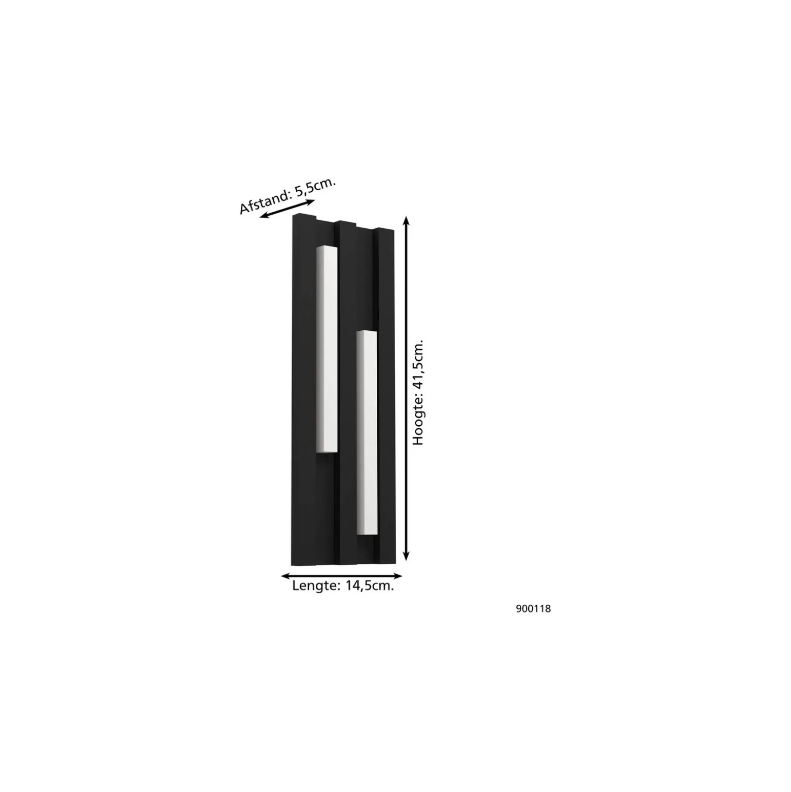 Eglo Vägglampa Azzinano Stål Silver 5W 700lm - 830 Varm Vit | IP44 - Rörelse- och Ljussensor
