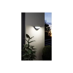Eglo Vägglampa Belcreda Aluminium Antracit 9W 1200lm - 830 Varm Vit | IP44 - Rörelse- och Ljussensor