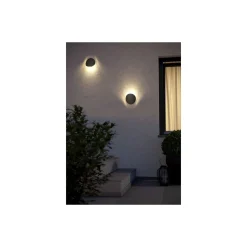 Eglo Vägglampa Briale Aluminium Svart 4W 800lm - 830 Varm Vit | IP44