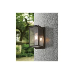 Eglo Vägglampa Budrone Stål Svart | IP44 - Passande för 1x E27