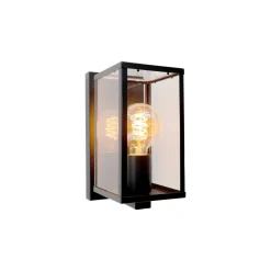 Eglo Vägglampa Budrone Stål Svart | IP44 - Passande för 1x E27