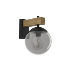 Eglo Vägglampa Bufalata Stål Svart | IP54 - Passande för 1x E27