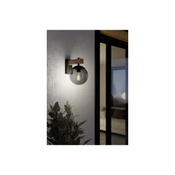 Eglo Vägglampa Bufalata Stål Svart | IP54 - Passande för 1x E27
