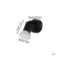 Eglo Vägglampa Buzz-LED Stål Svart 2.8W 250lm - 830 Varm Vit | IP20 - Inkl. 1x GU10